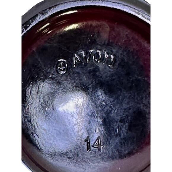 Avon Cape Cod Ruby Red 5-1/4" Wine Goblets Set of 2 - Picture 4 of 4